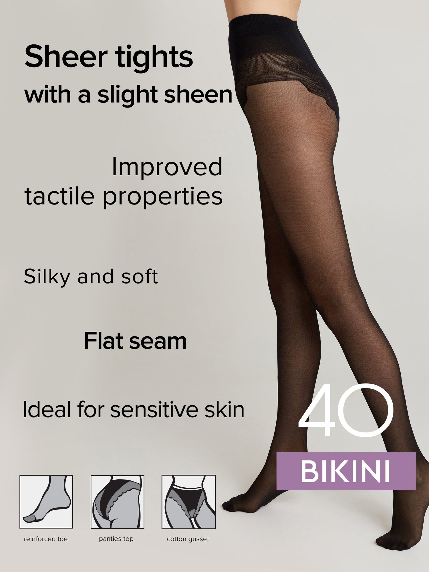 Tights Conte Bikini 40 Den - Ajour Top - DestGlow