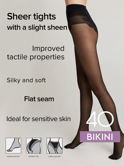 Tights Conte Bikini 40 Den - Ajour Top - DestGlow