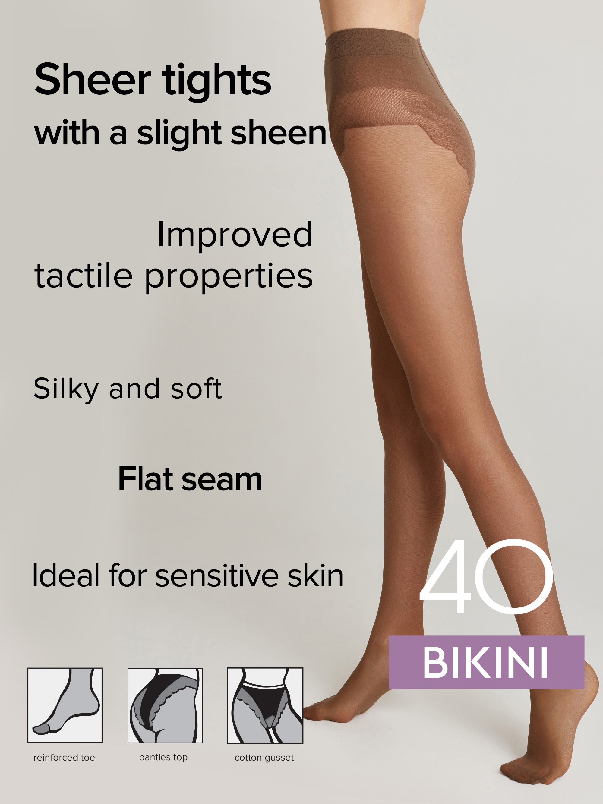 Tights Conte Bikini 40 Den - Ajour Top - DestGlow