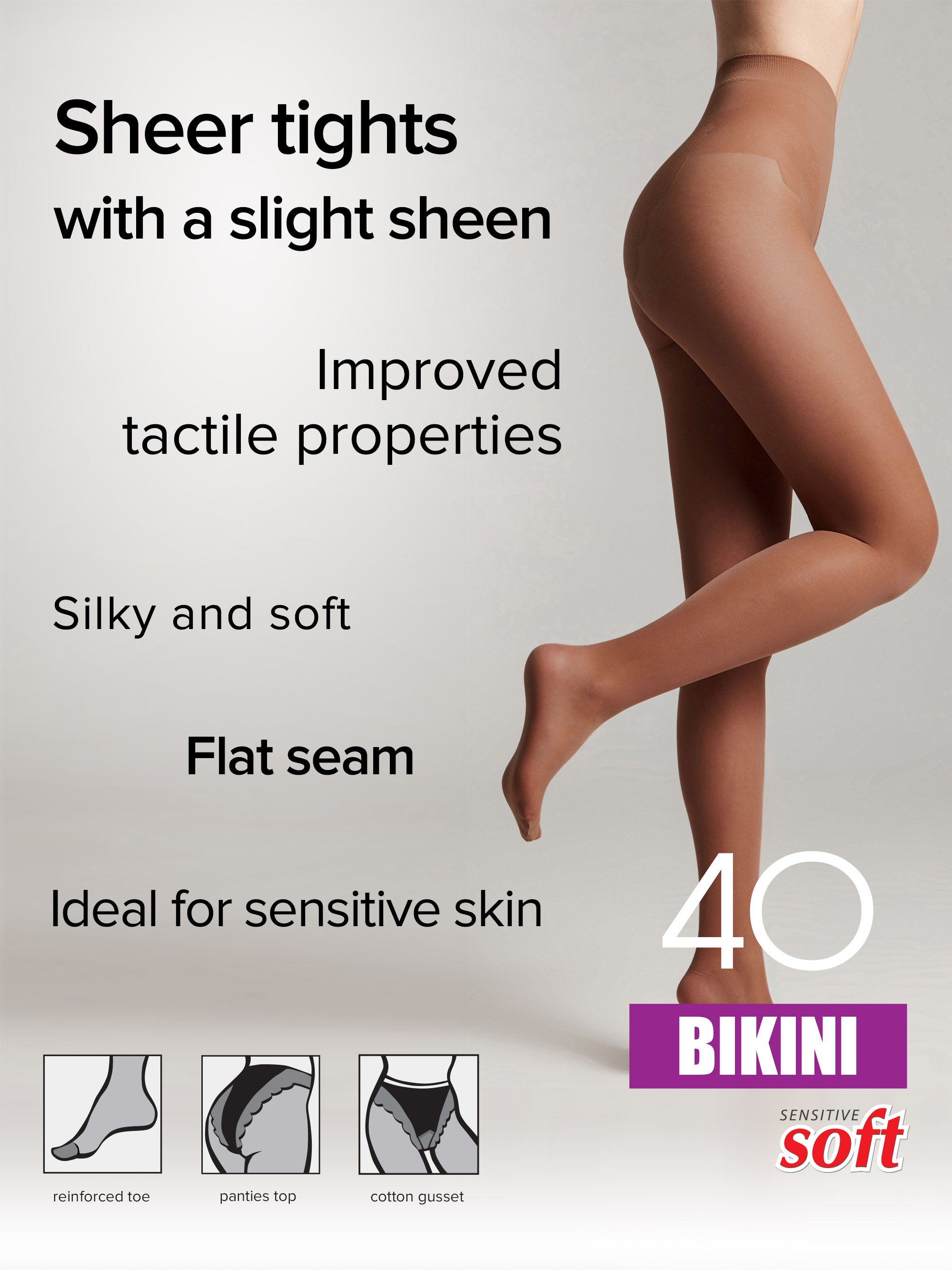 Tights Conte Bikini 40 Den - Ajour Top by TheRanok.com