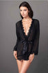 Sheer Lace Trim Robe