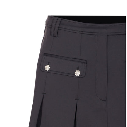 Ganni Women Black Pleated Mini Skirt by Luosophy