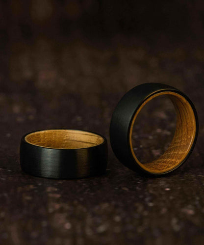Plain Whiskey Barrel Tungsten Carbide Ring - DestGlow