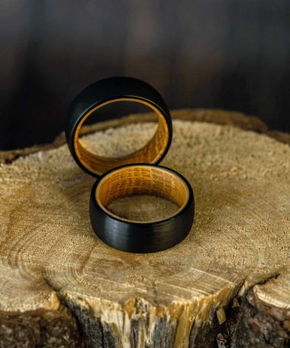 Plain Whiskey Barrel Tungsten Carbide Ring - DestGlow