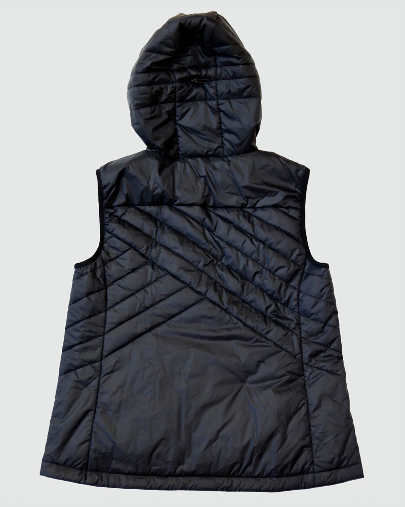 Powerstripe Eco-Friendly Down Hooded Vest by Goal Five