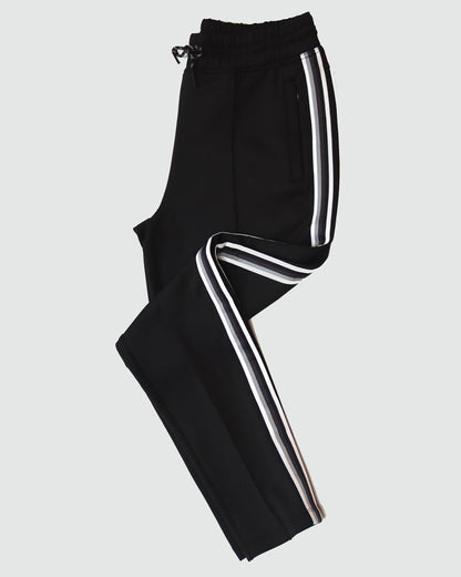 Powerstripe Mid Rise 28" 7/8 Length Track Pant by Goal Five
