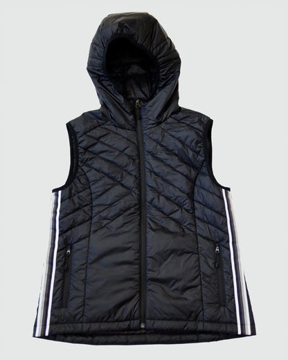 Powerstripe Eco-Friendly Down Hooded Vest by Goal Five