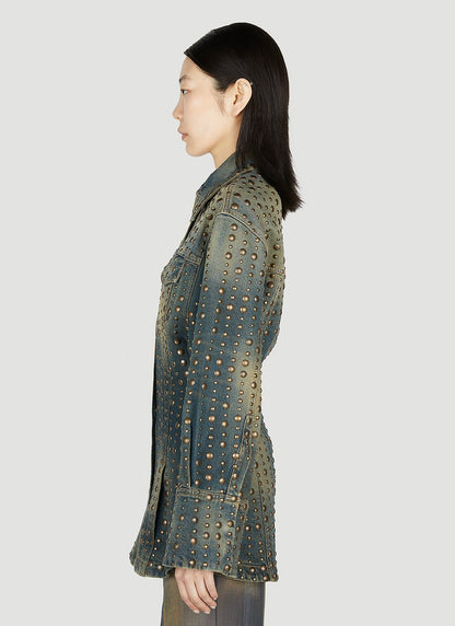 Blumarine Women Studded Denim Jacket by Luosophy