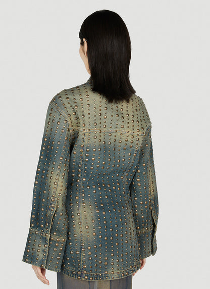 Blumarine Women Studded Denim Jacket by Luosophy