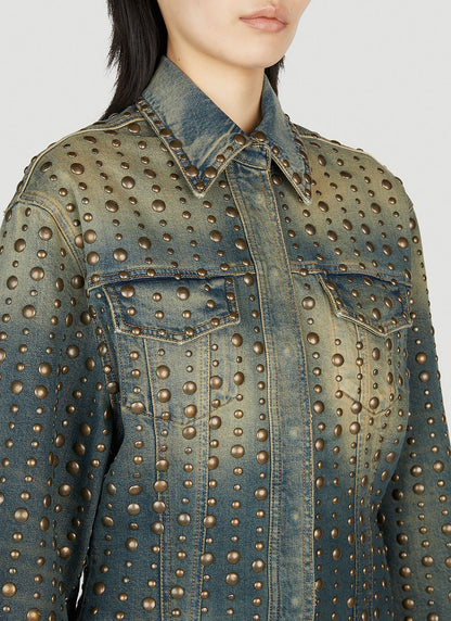 Blumarine Women Studded Denim Jacket by Luosophy