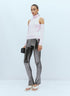 Blumarine Women Metallic Leggings by Luosophy