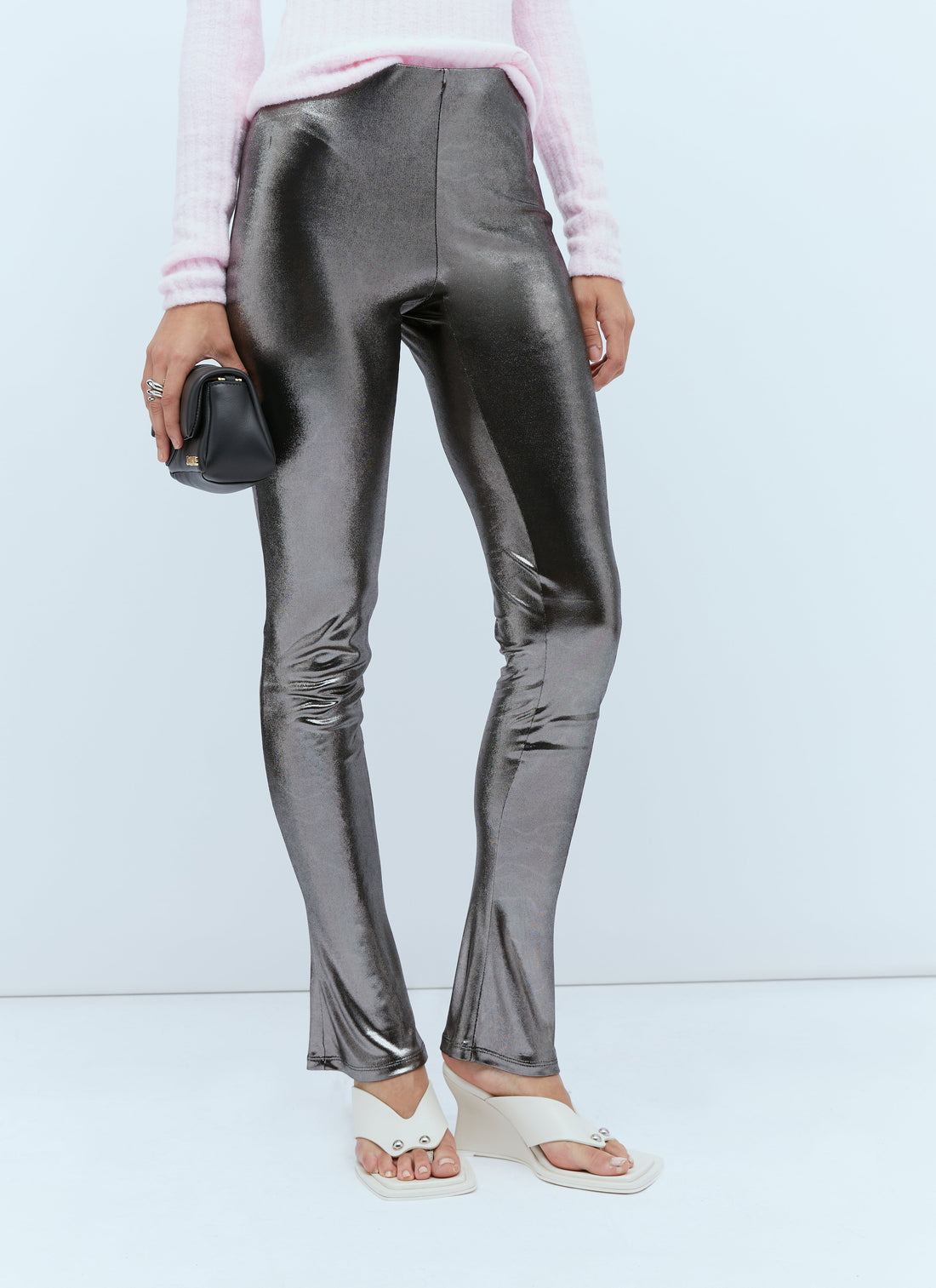Blumarine Women Metallic Leggings by Luosophy