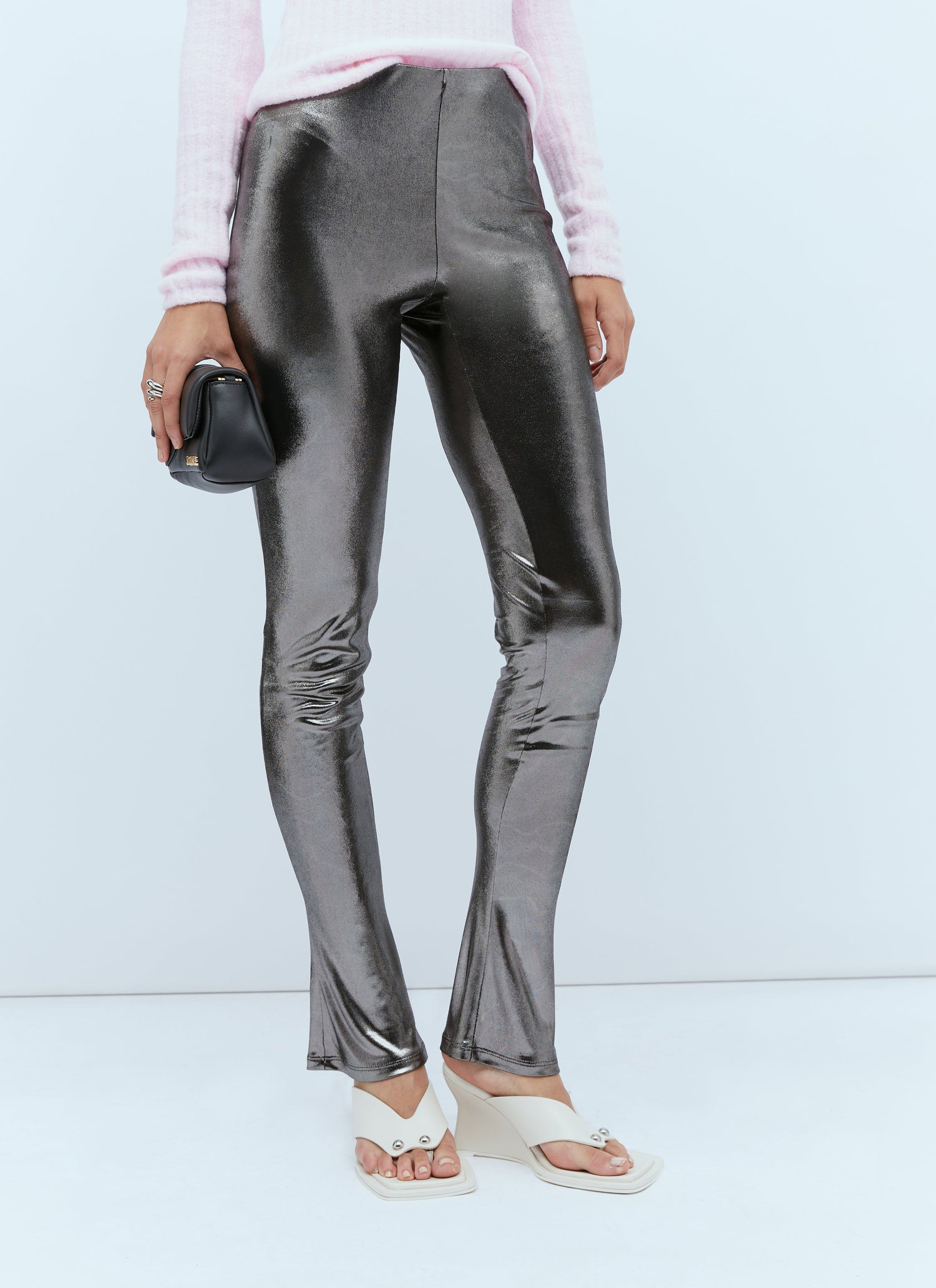 Blumarine Women Metallic Leggings by Luosophy