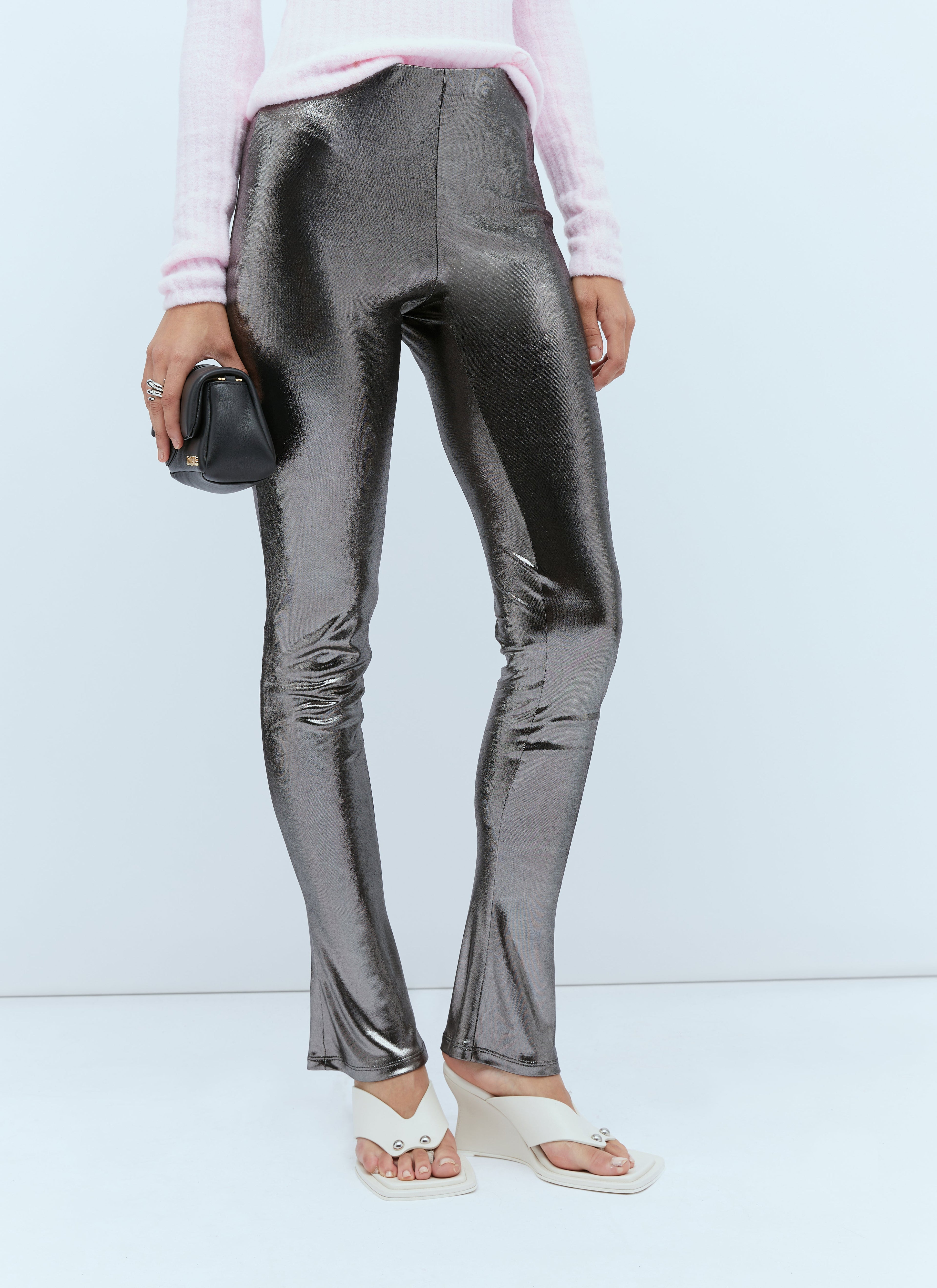 Blumarine Women Metallic Leggings by Luosophy