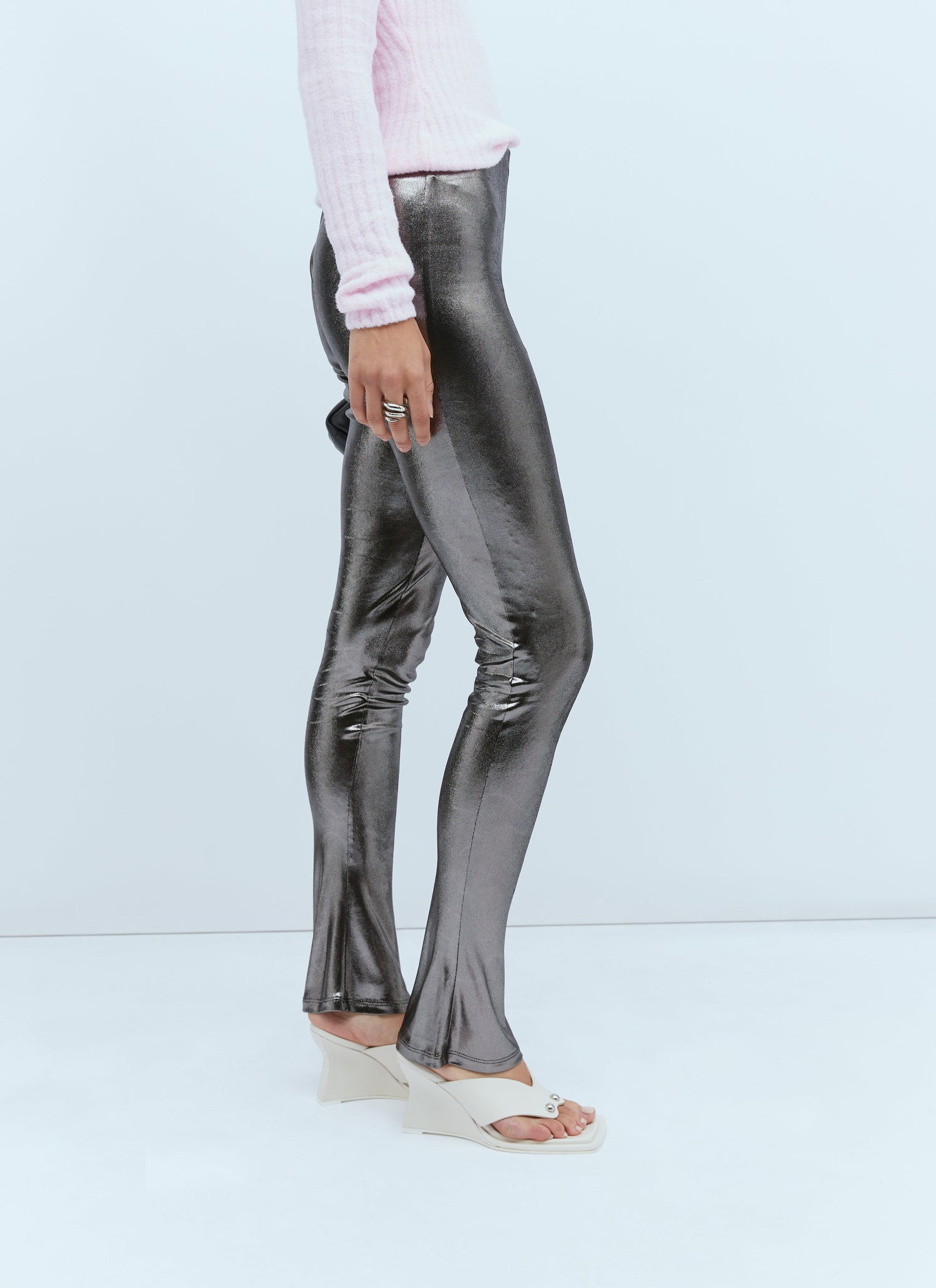 Blumarine Women Metallic Leggings by Luosophy