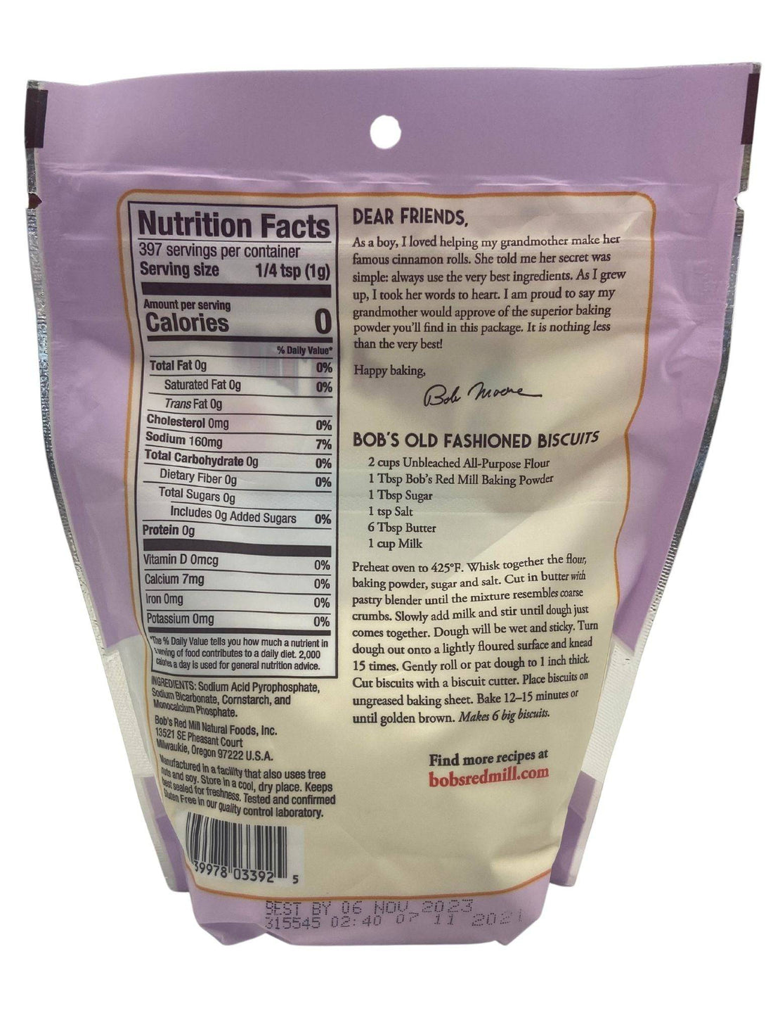Baking Powder, Gluten-Free, Bob&