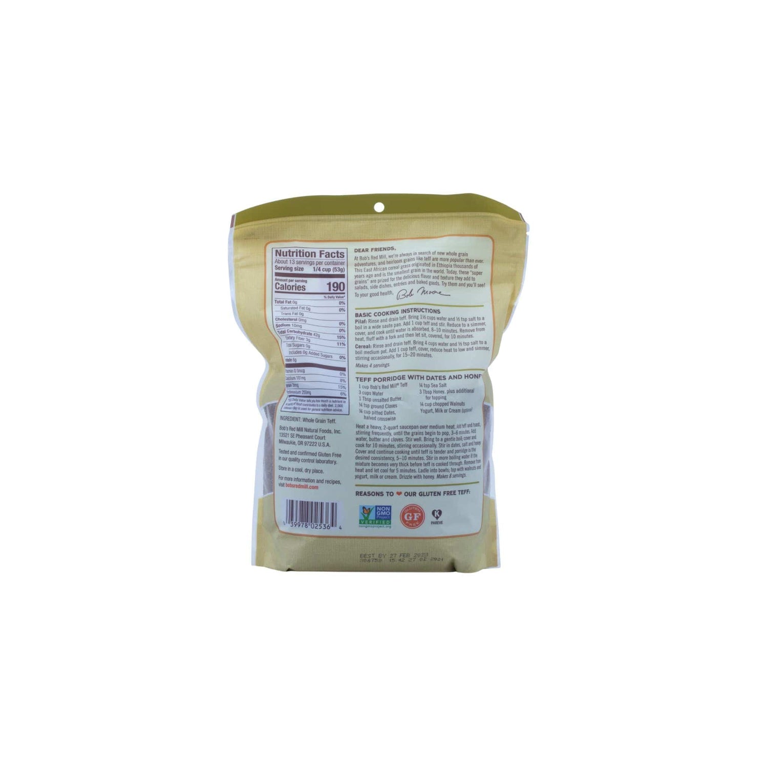 Teff Grain, Gluten-Free, Bob&