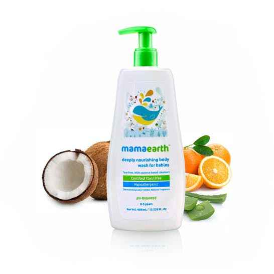 Mamaearth Deeply Nourishing Baby Body Wash For Natural Cleansers &amp; Tear-Free Formula