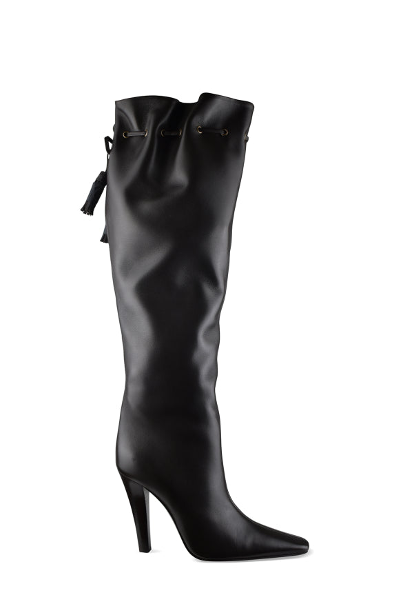 Saint Laurent Women Gathered Boots by Luosophy