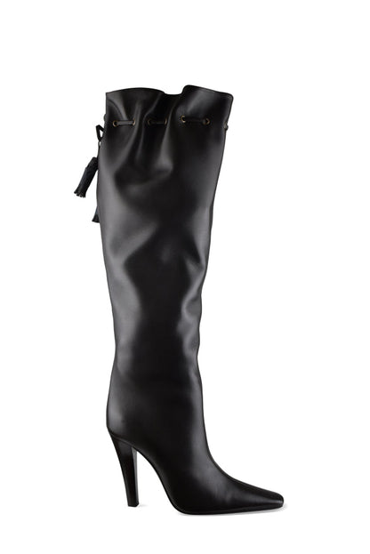 Saint Laurent Women Gathered Boots by Luosophy