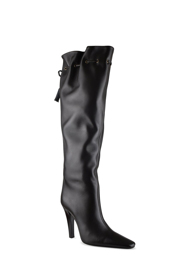 Saint Laurent Women Gathered Boots by Luosophy