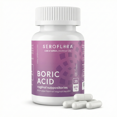 Seroflora Boric Acid Vaginal Suppositories 600mg 30 Count. by Seroflora