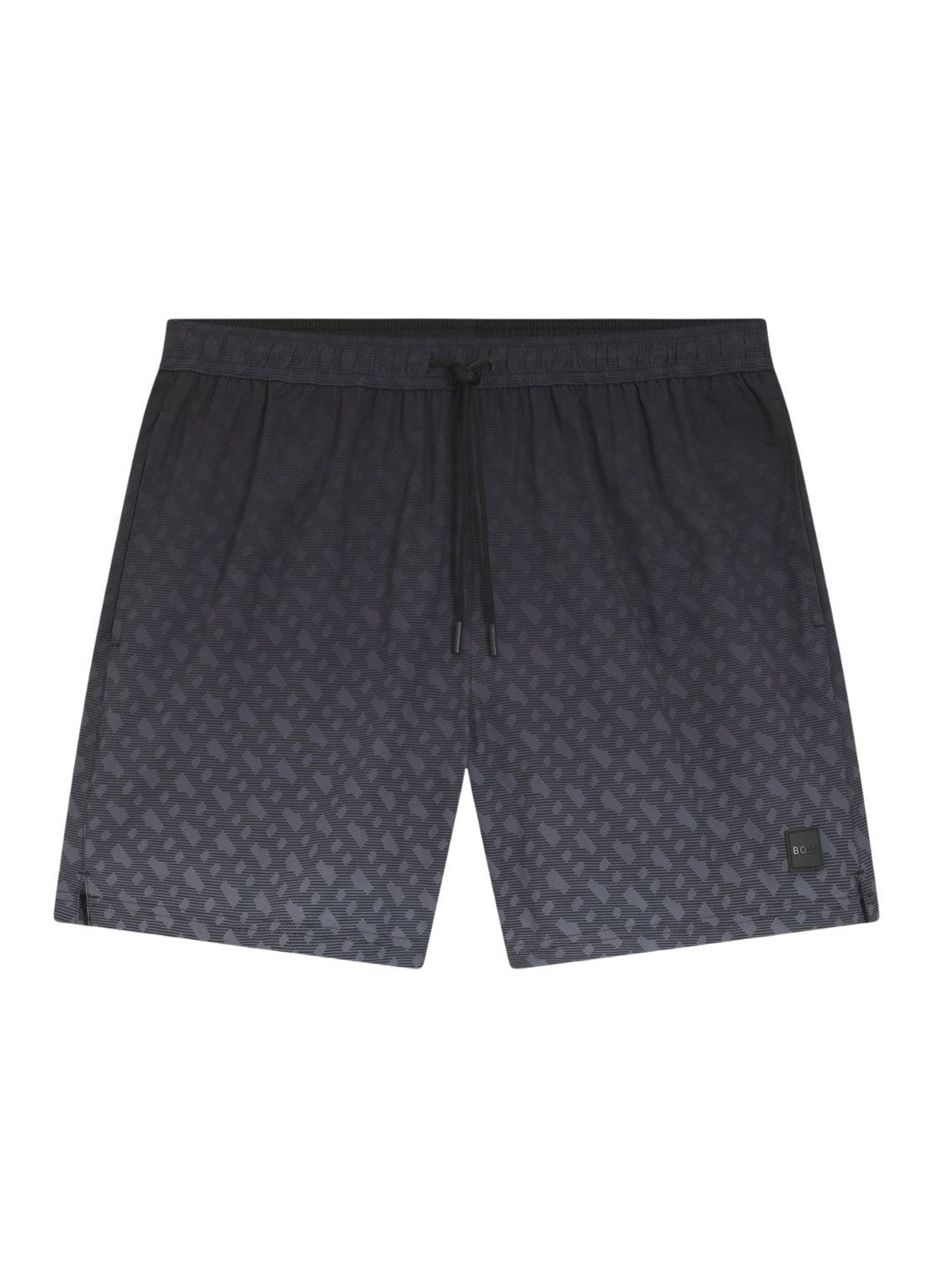 Boss Vale Monogram Print Shorts - Black by Denim Exchange