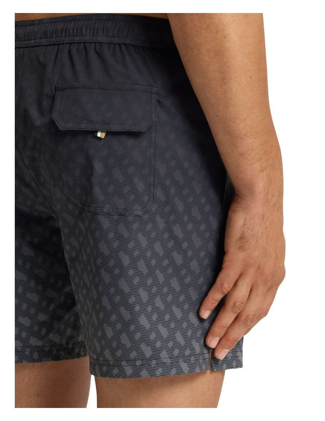 Boss Vale Monogram Print Shorts - Black by Denim Exchange