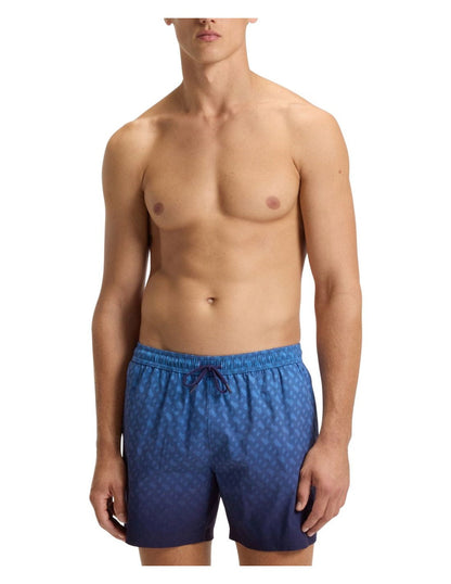 Boss Vale Monogram Print Shorts - Blue by Denim Exchange