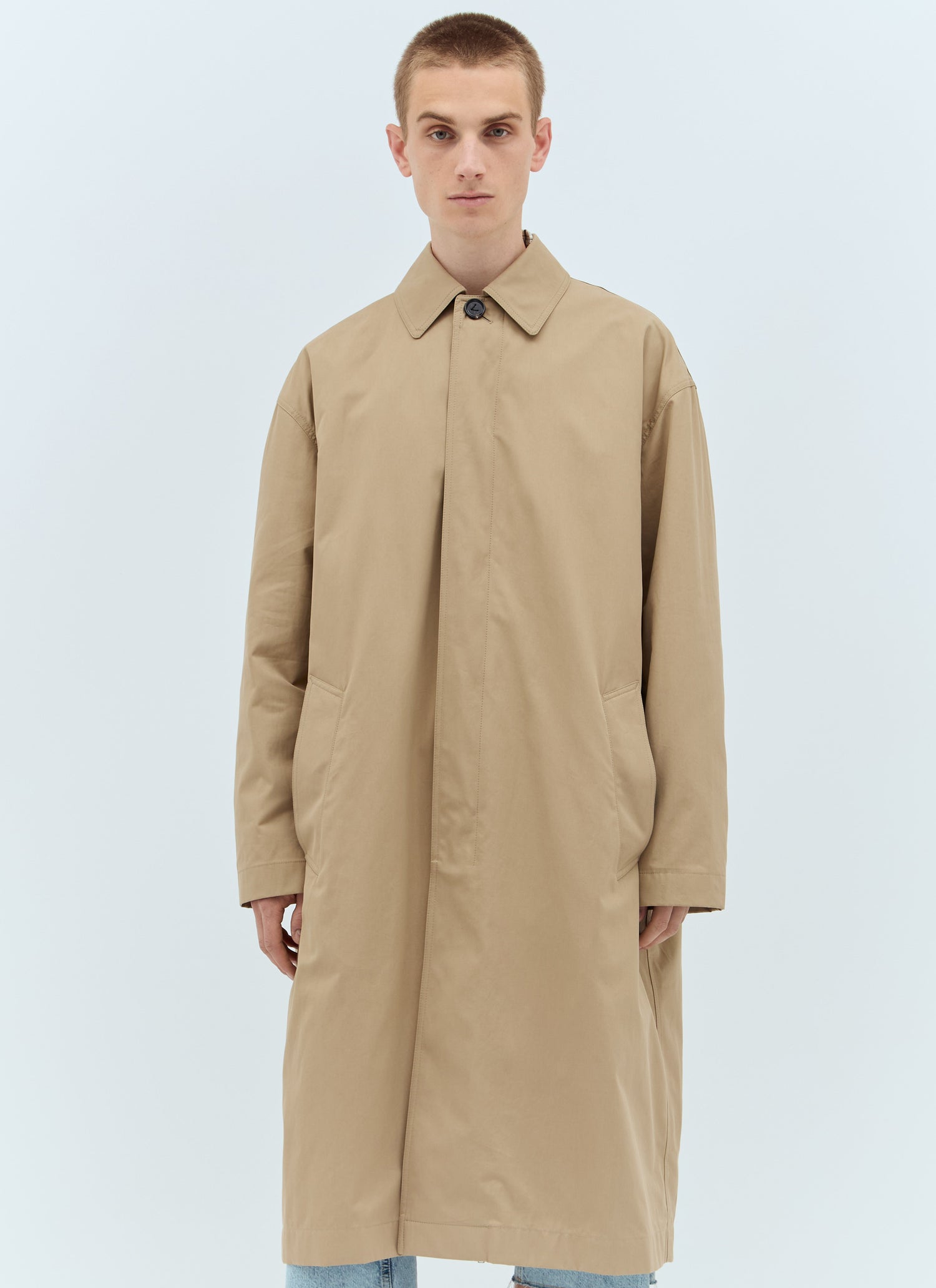 Bottega Veneta Men Cotton Twill Trench Coat by Luosophy