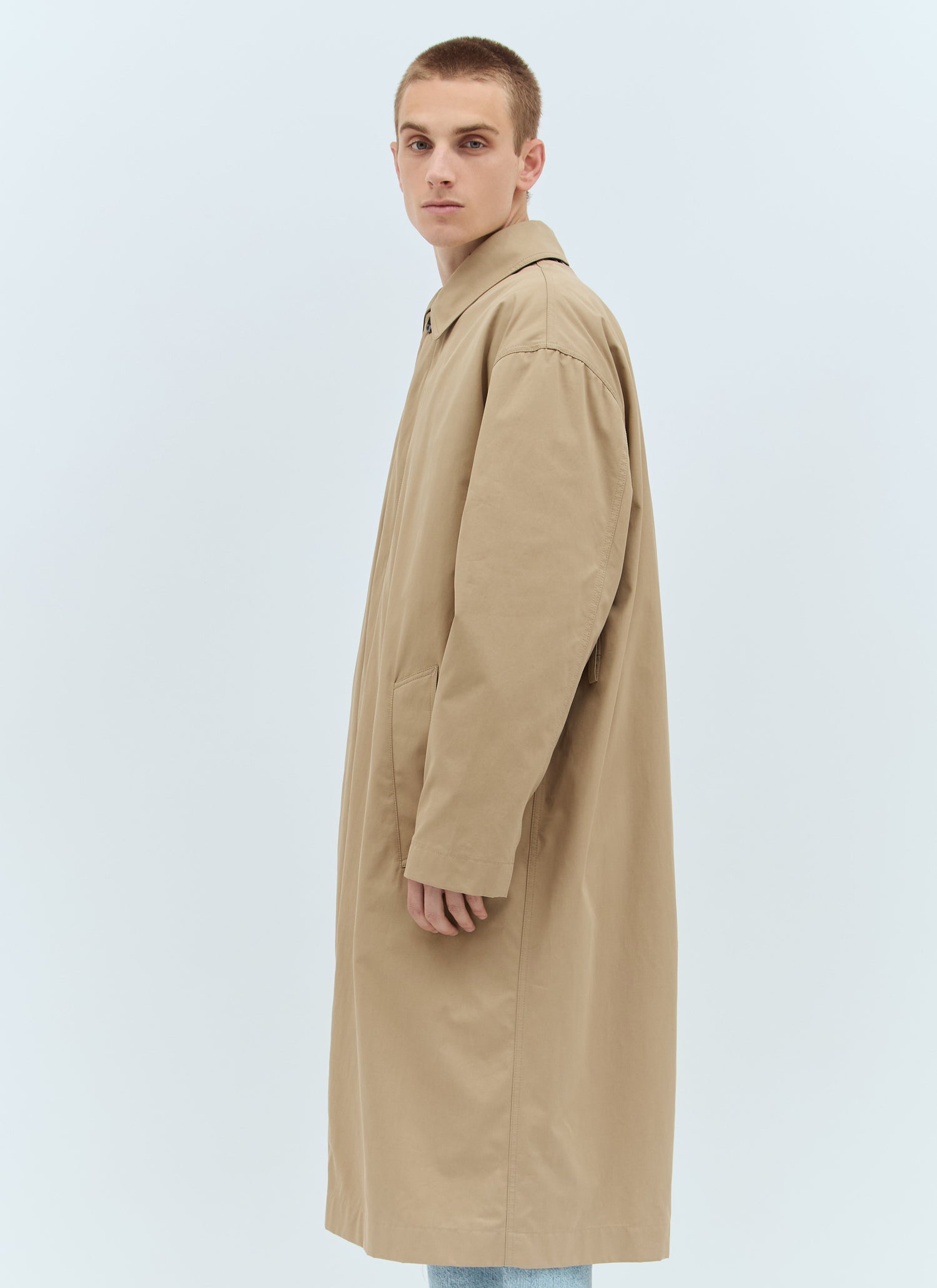 Bottega Veneta Men Cotton Twill Trench Coat by Luosophy