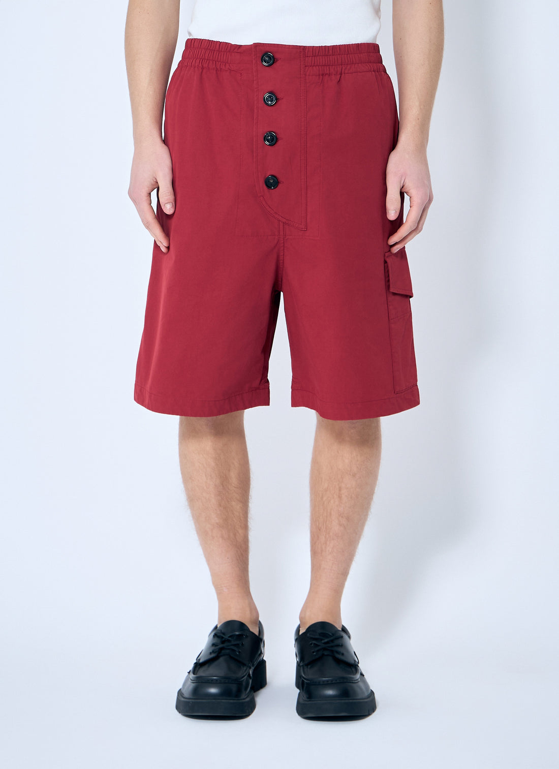 Bottega Veneta Men Light Cotton Twill Shorts by Luosophy