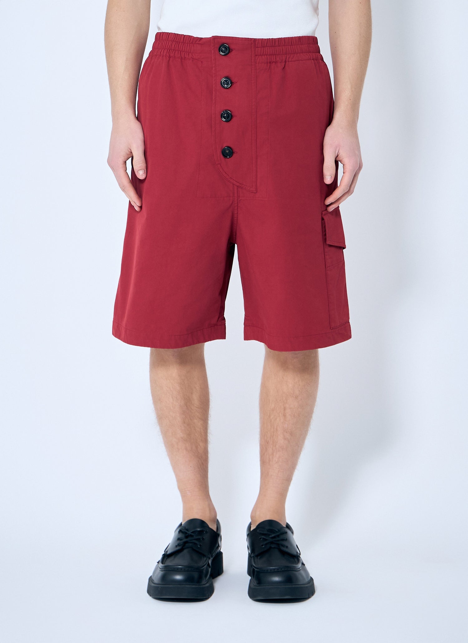 Bottega Veneta Men Light Cotton Twill Shorts by Luosophy