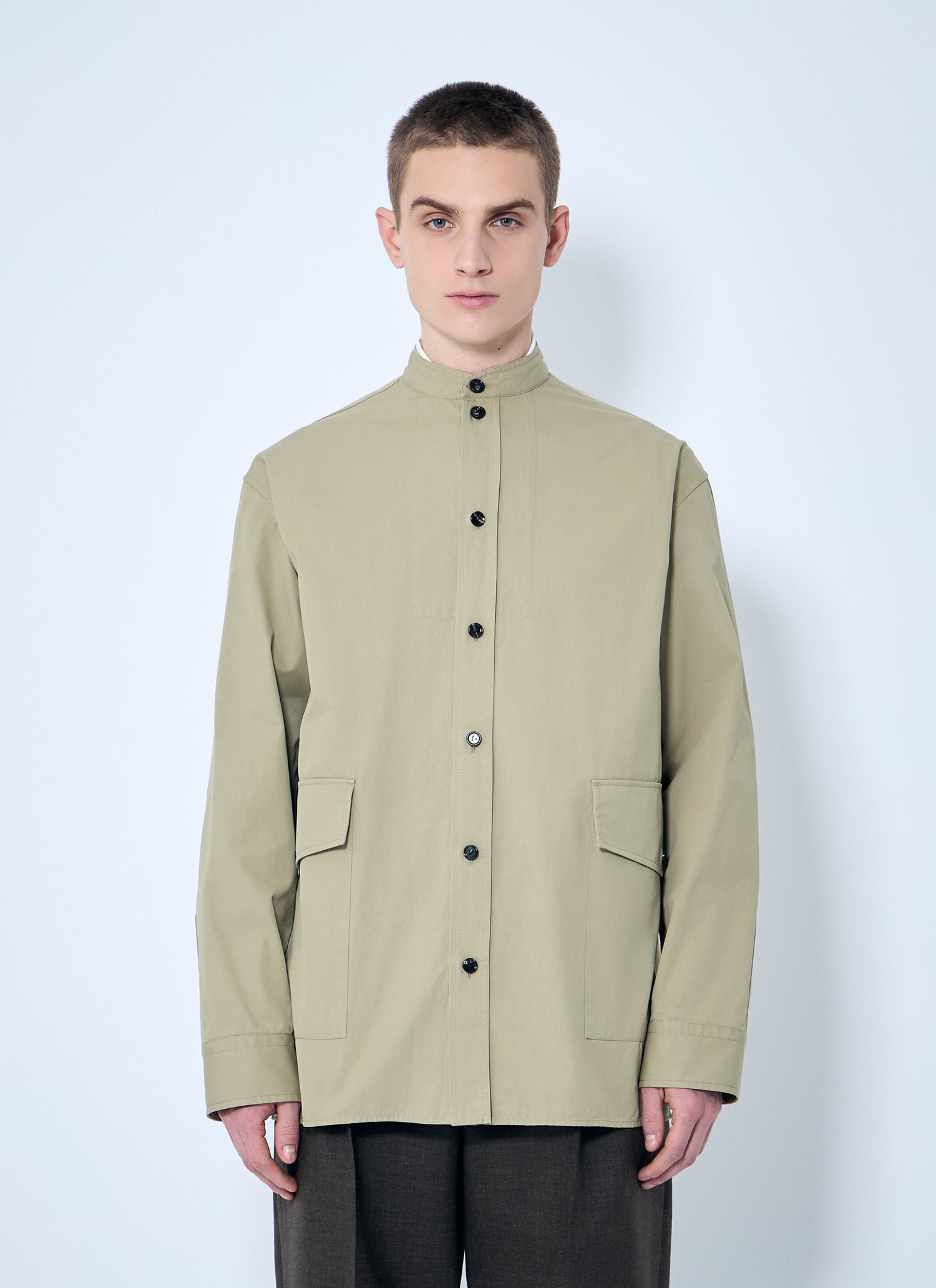 Bottega Veneta Men Light-Cotton Twill Overshirt by Luosophy