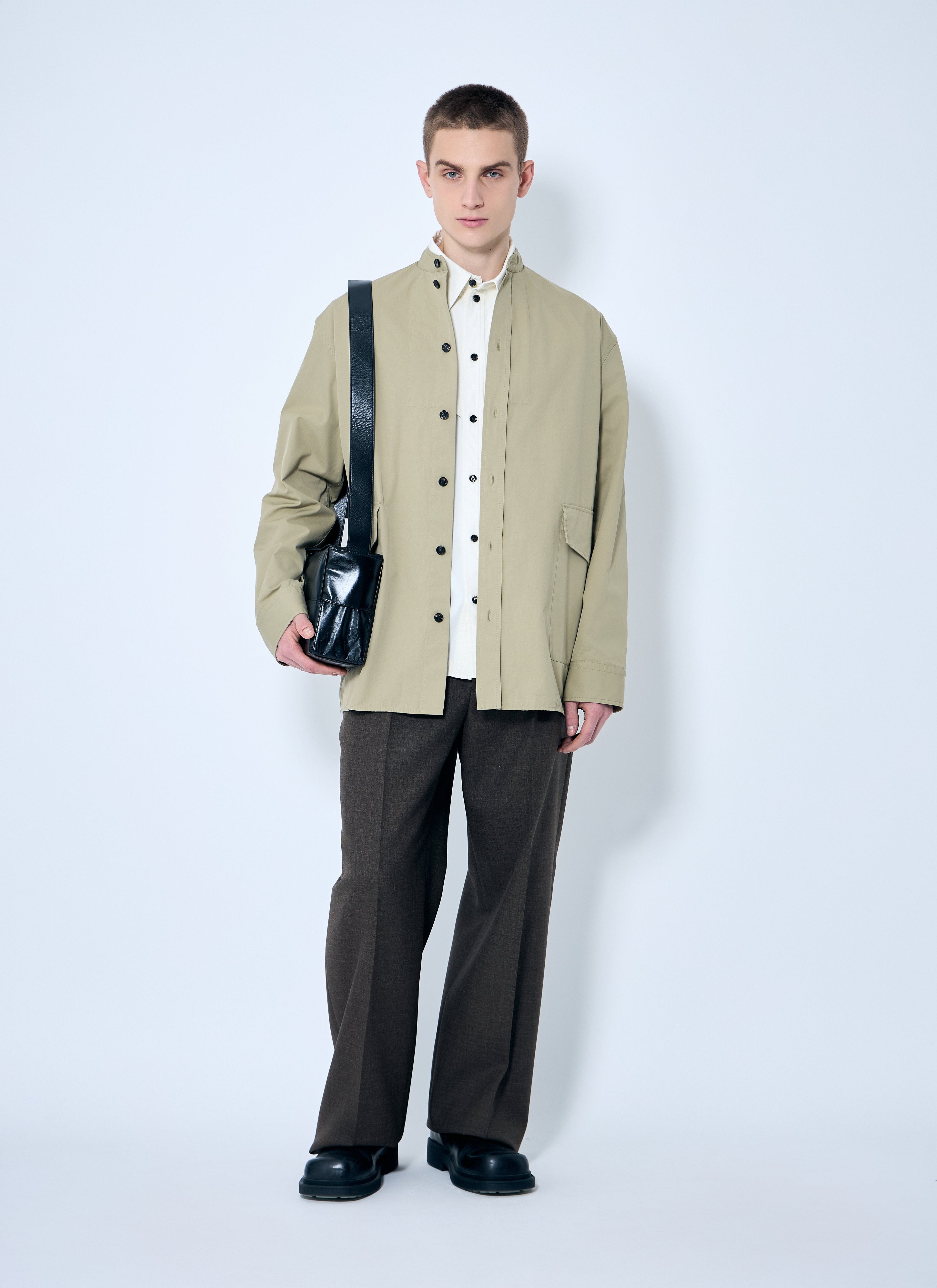 Bottega Veneta Men Light-Cotton Twill Overshirt by Luosophy