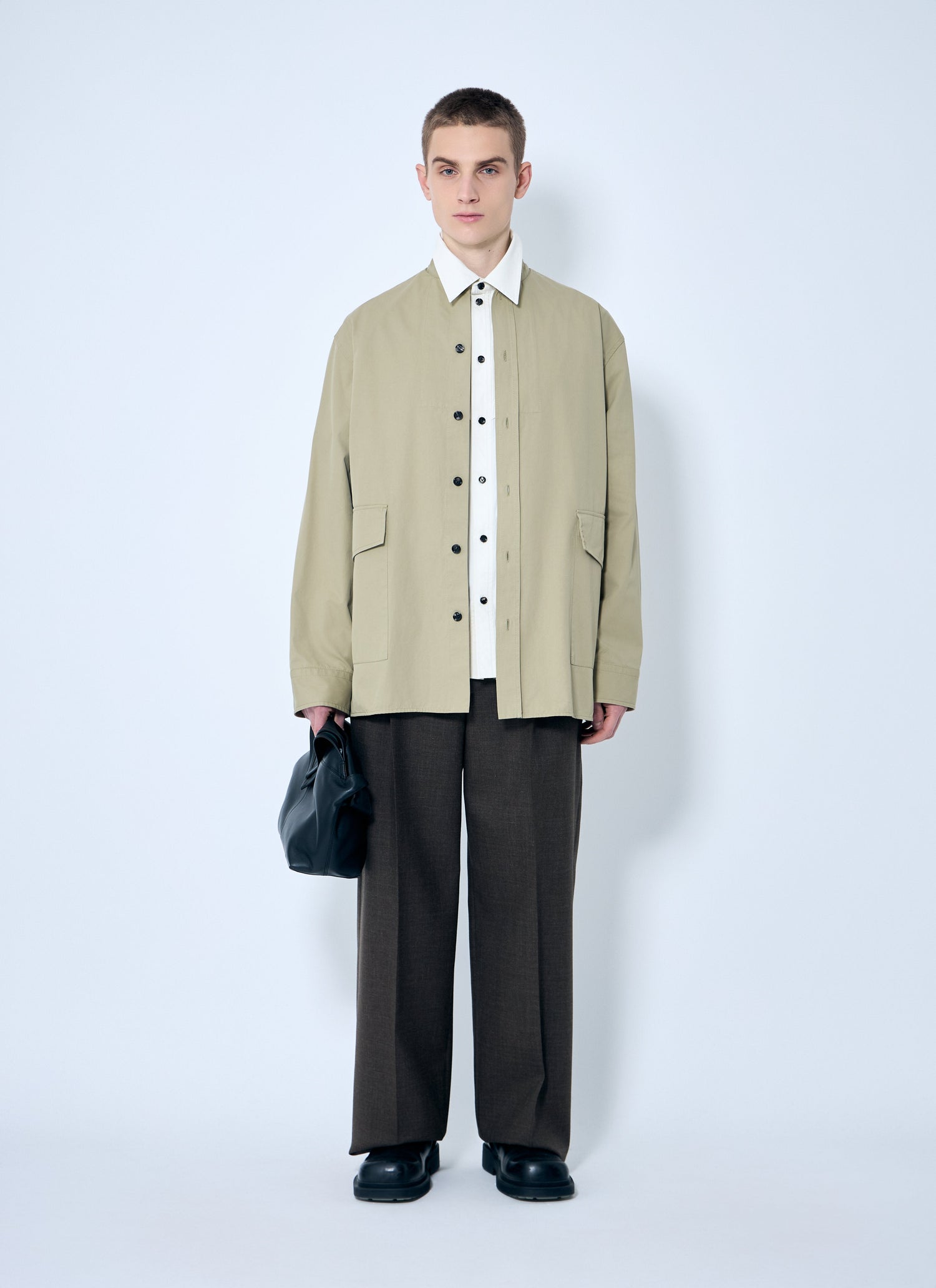 Bottega Veneta Men Light-Cotton Twill Shirt by Luosophy