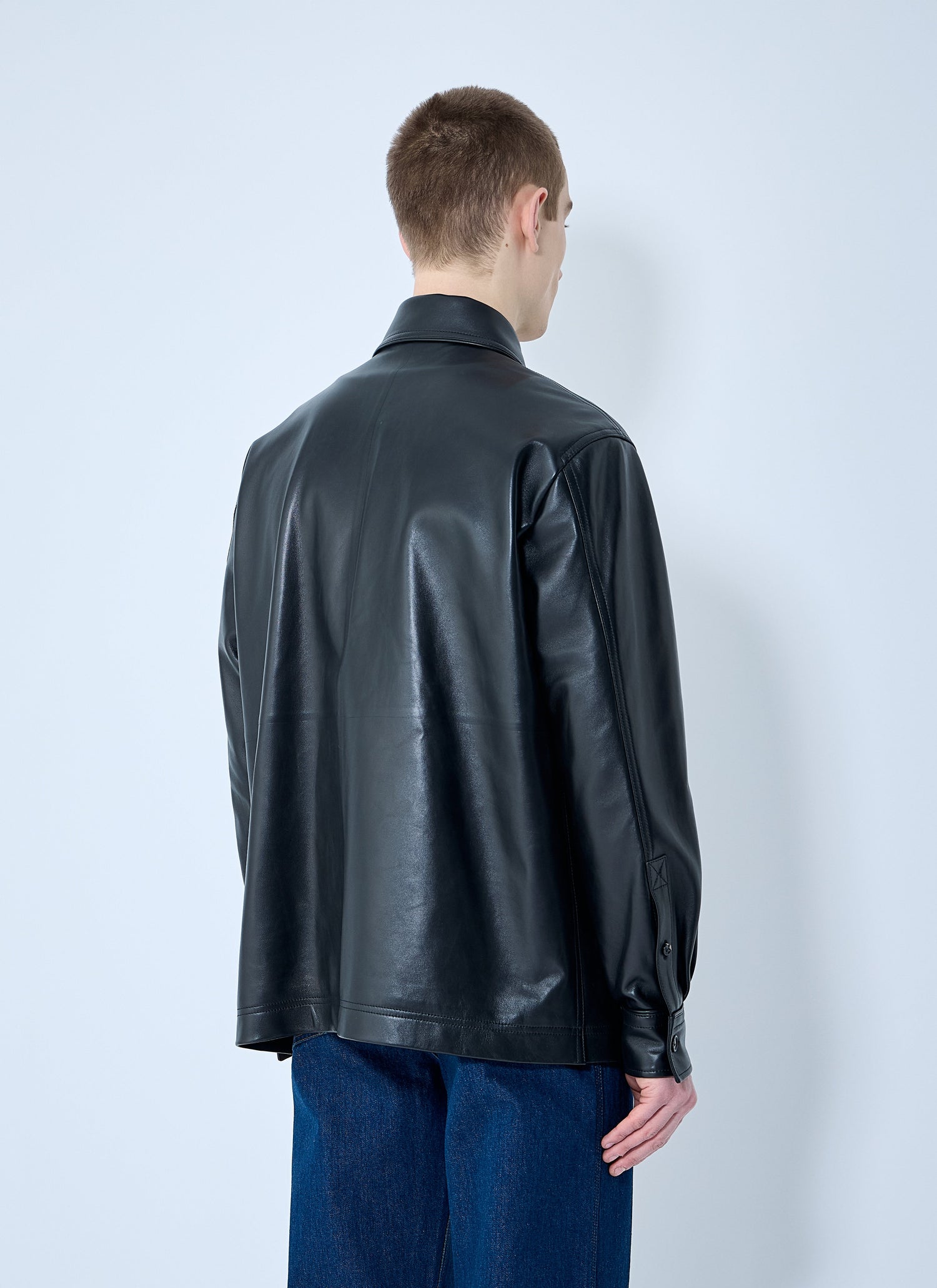 Bottega Veneta Men Leather Pyjama Shirt by Luosophy