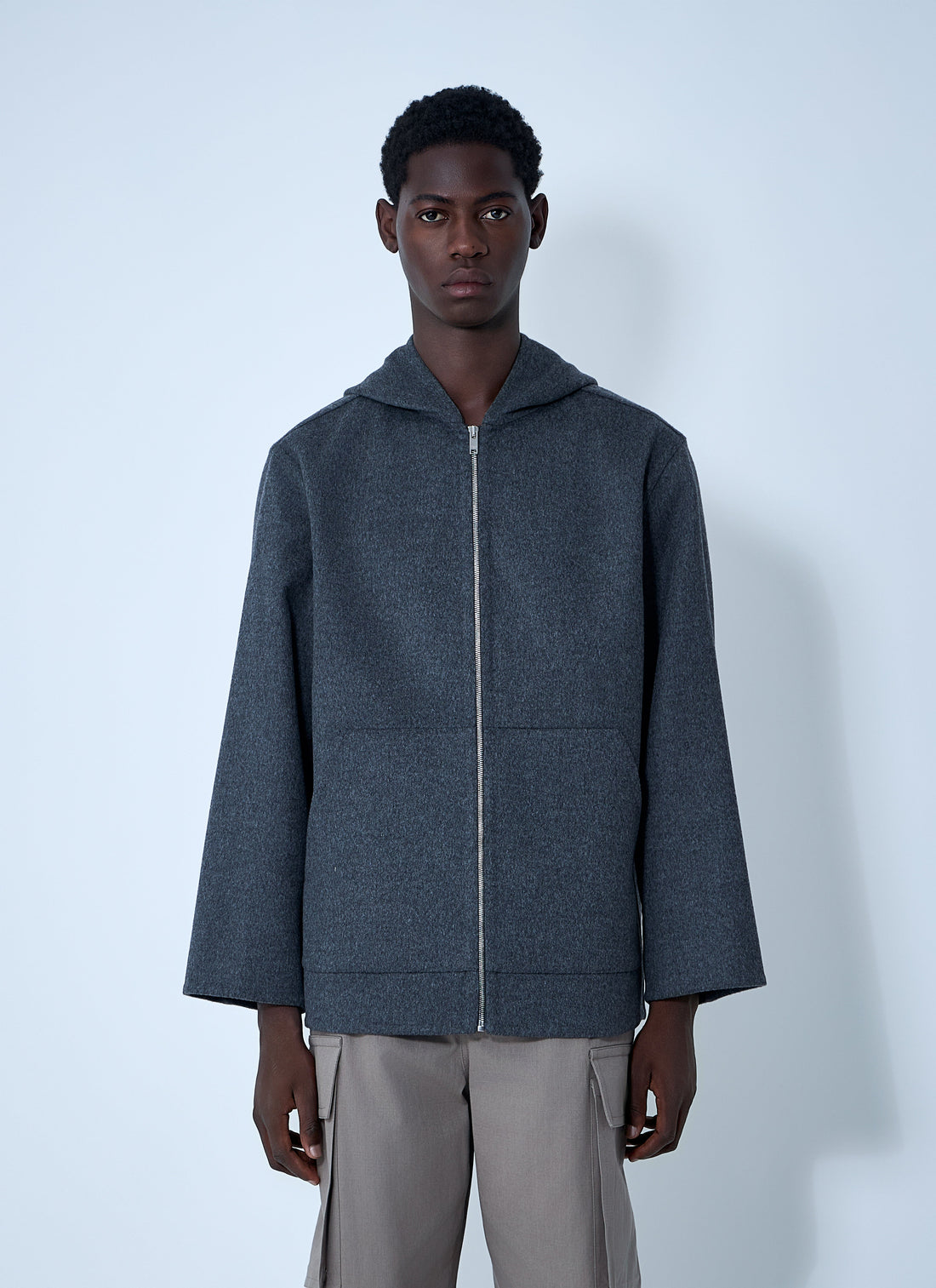 Bottega Veneta Men Double Face Wool Hooded Jacket by Luosophy