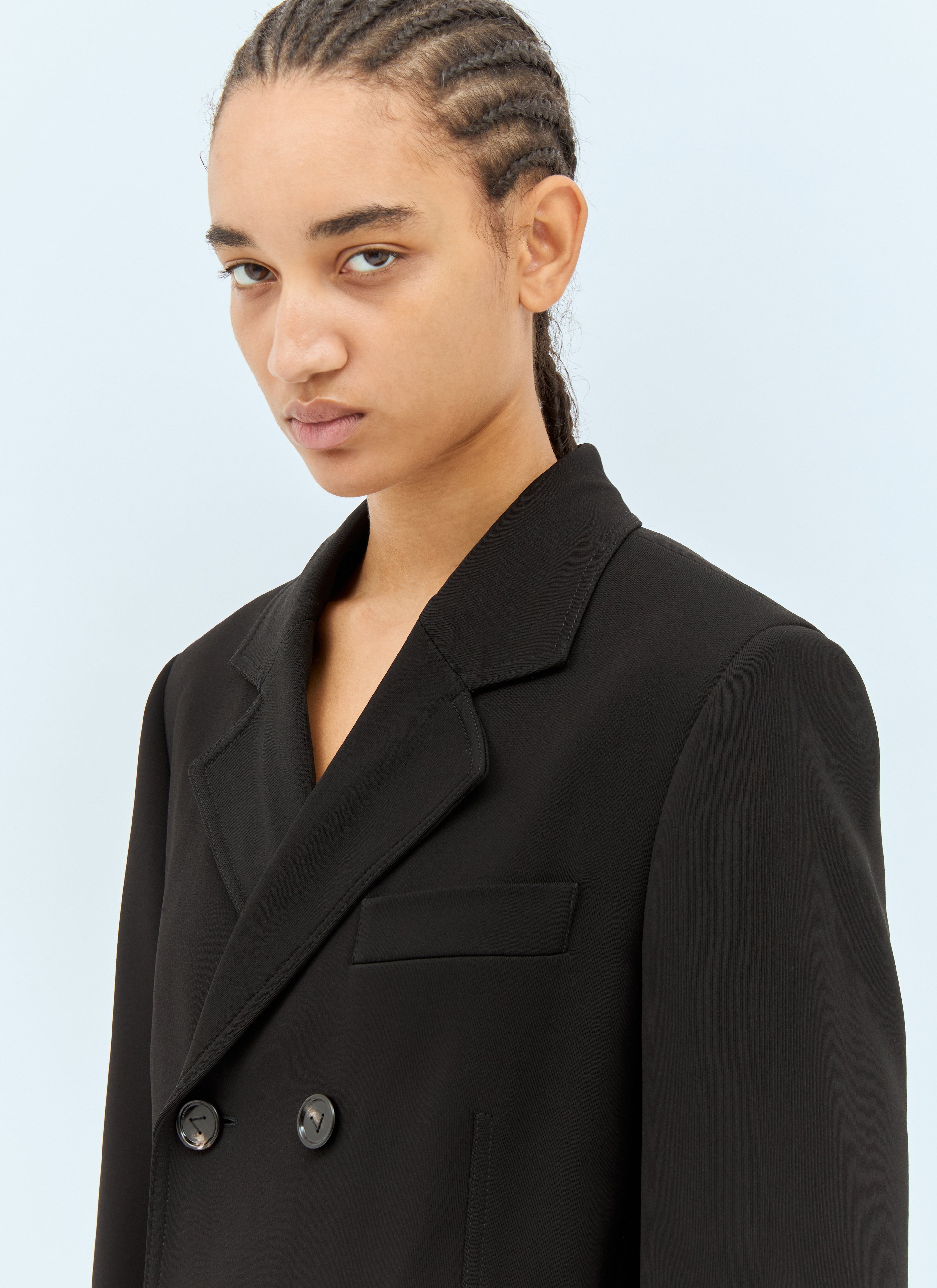 Bottega Veneta Women Matt Fluid Viscose Jersey Coat by Luosophy