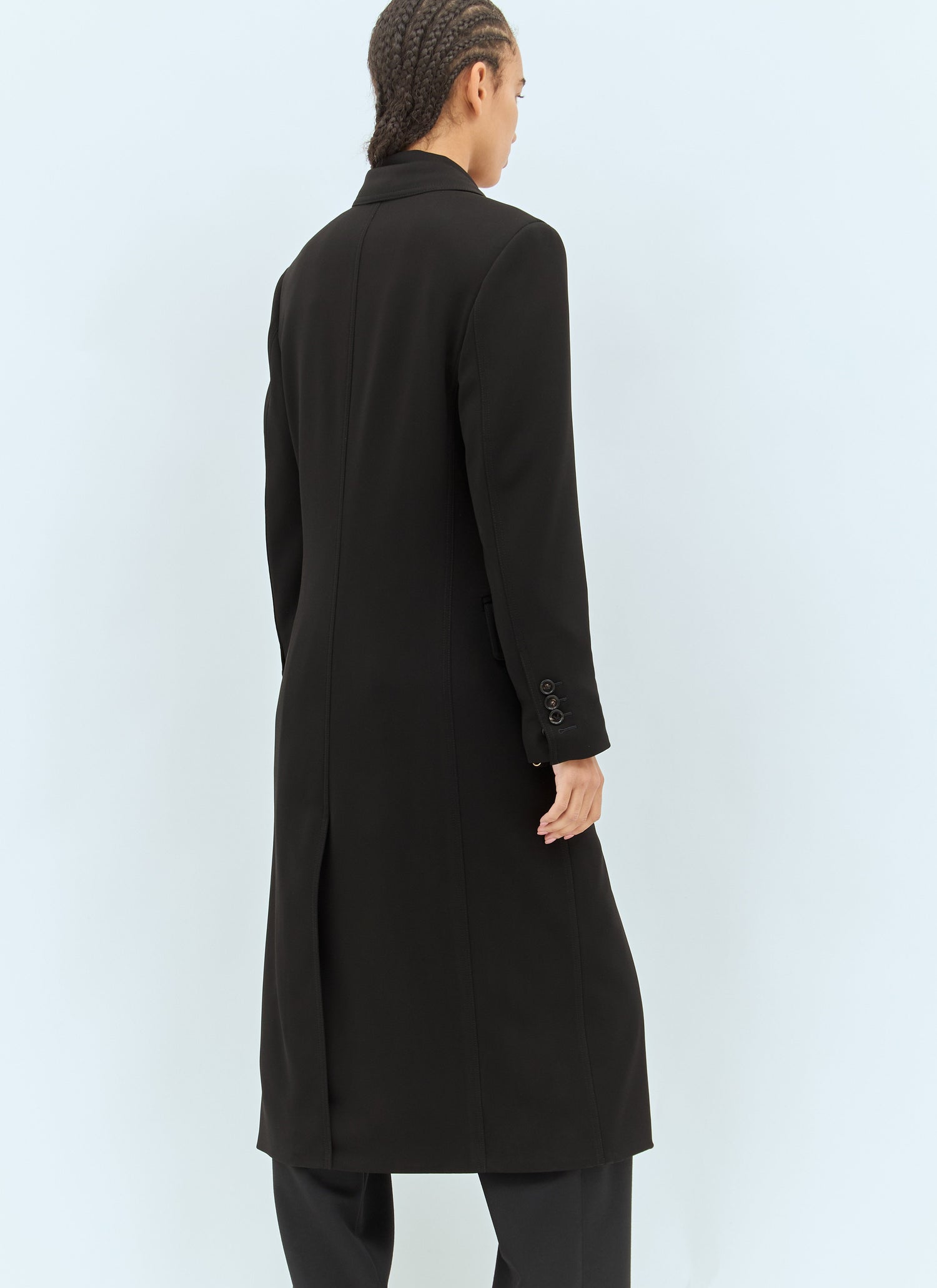 Bottega Veneta Women Matt Fluid Viscose Jersey Coat by Luosophy