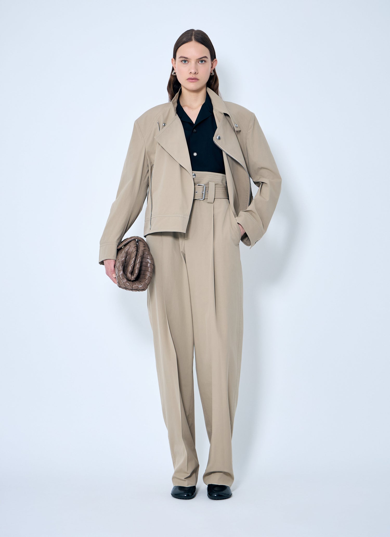 Bottega Veneta Women Wool Camp Collar Shirt by Luosophy