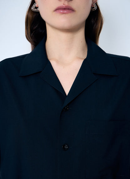 Bottega Veneta Women Wool Camp Collar Shirt by Luosophy