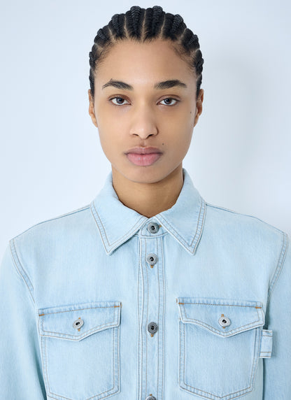 Bottega Veneta Women Extra Bleach Denim Shirt by Luosophy