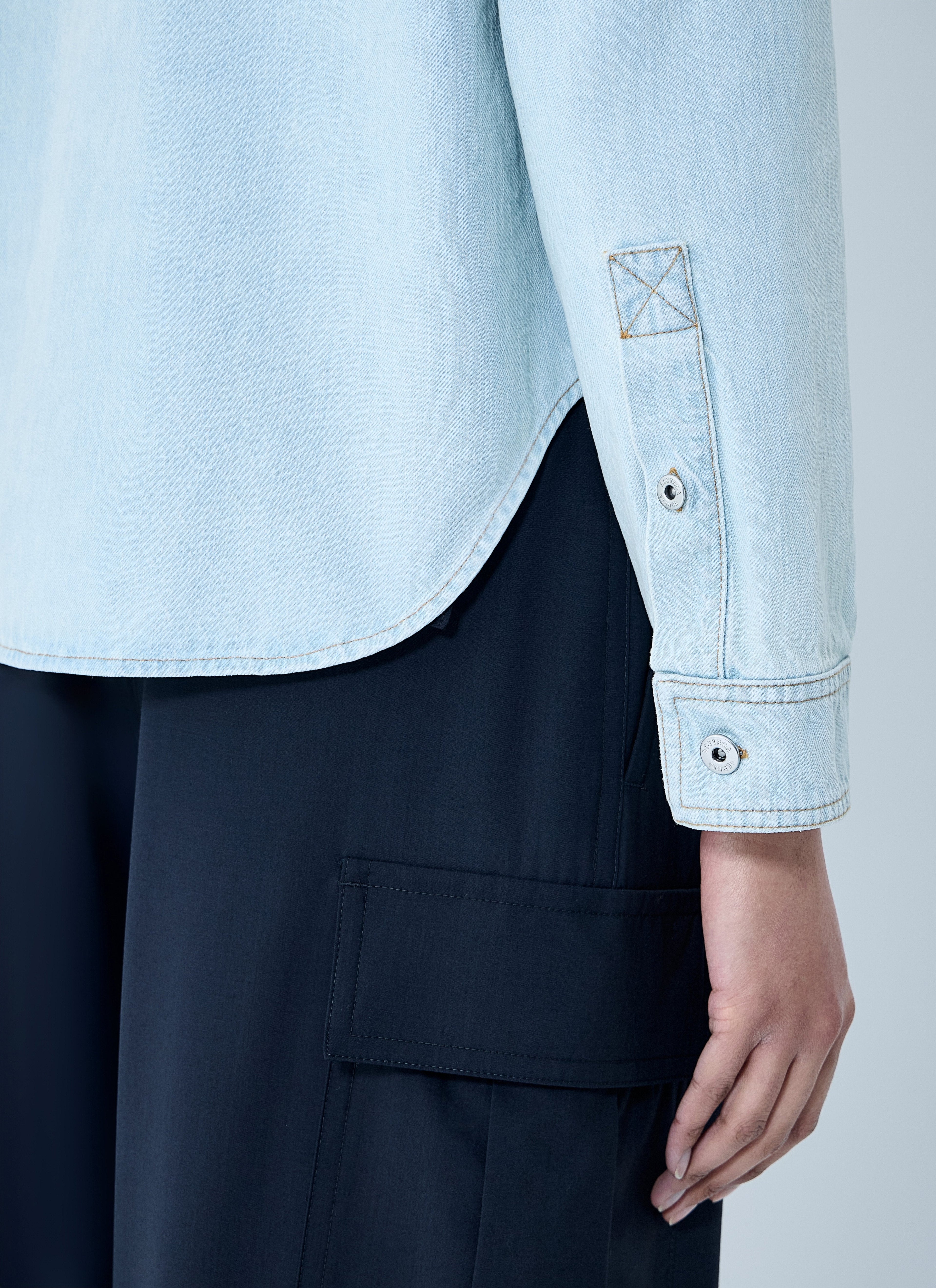 Bottega Veneta Women Extra Bleach Denim Shirt by Luosophy