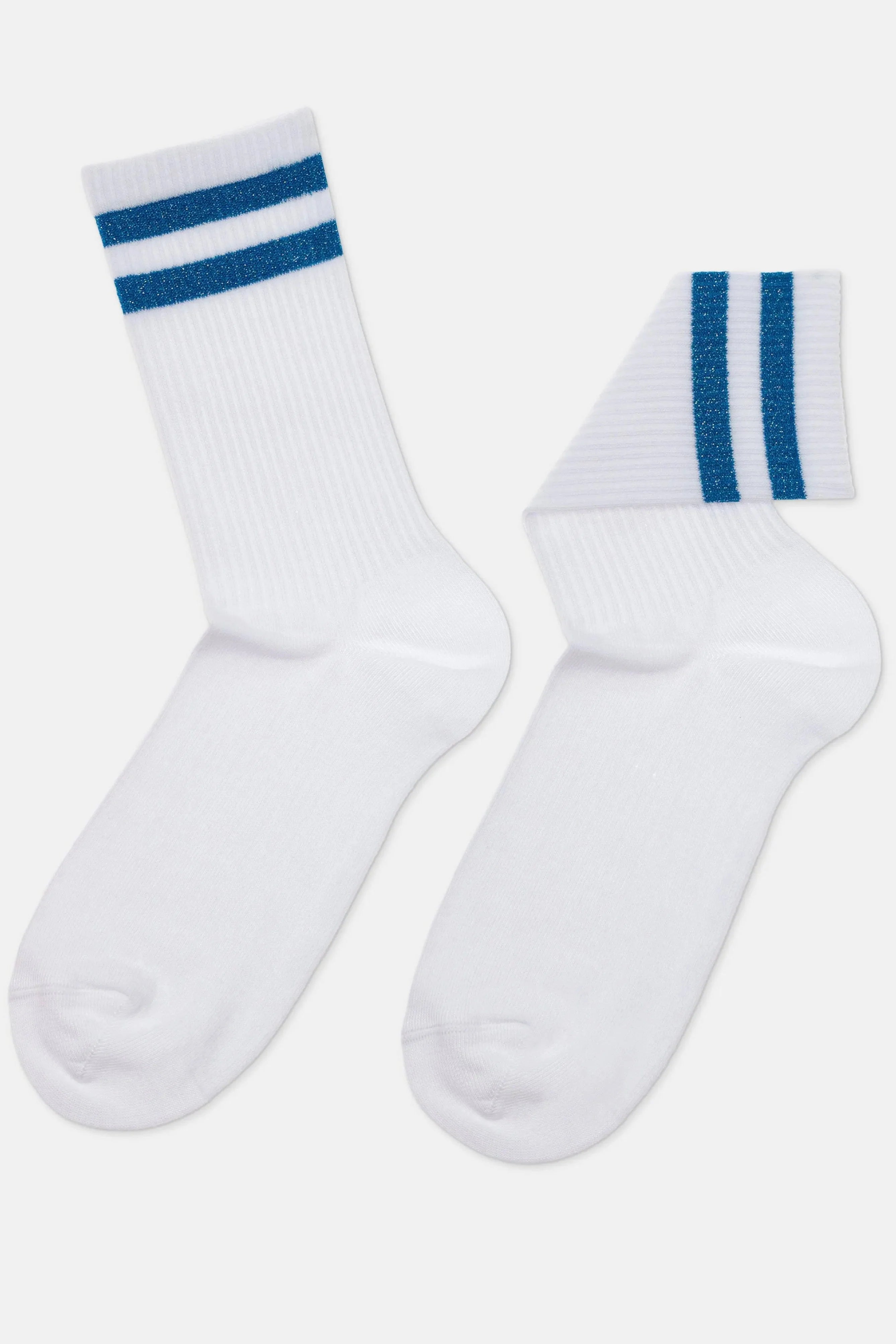 Conte Cotton Long Socks Active 157 - Lurex Stripes - DestGlow