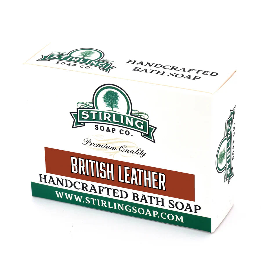 Stirling Soap Co. British Leather Bath Soap 5.5 Oz by Pasteur Pharmacy