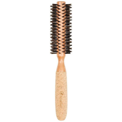 Eco-Friendly Birchwood and Cork Boar Bristle Round Hair Brush by Pasteur Pharmacy