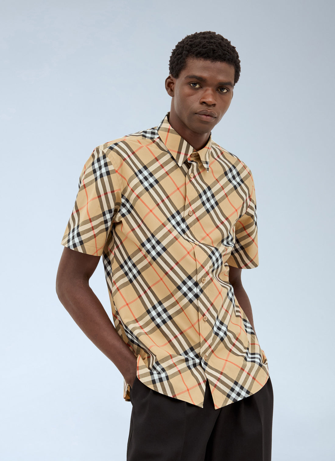 Burberry Men Check Poplin Shirt by Luosophy