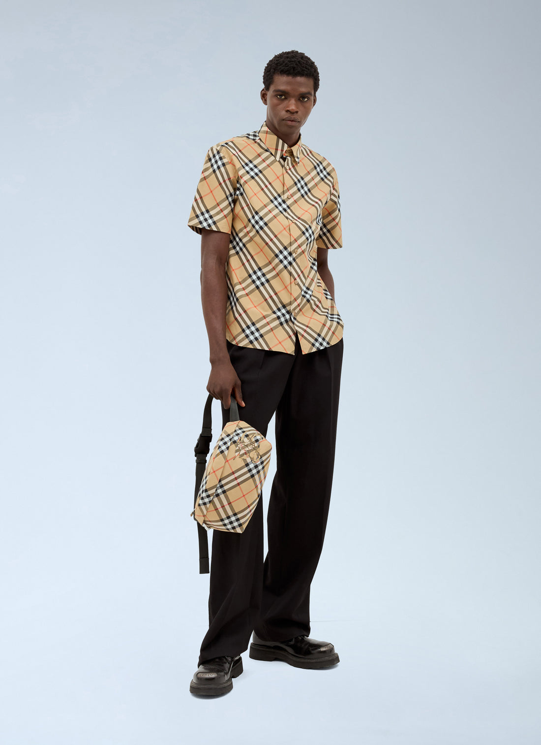 Burberry Men Check Poplin Shirt by Luosophy