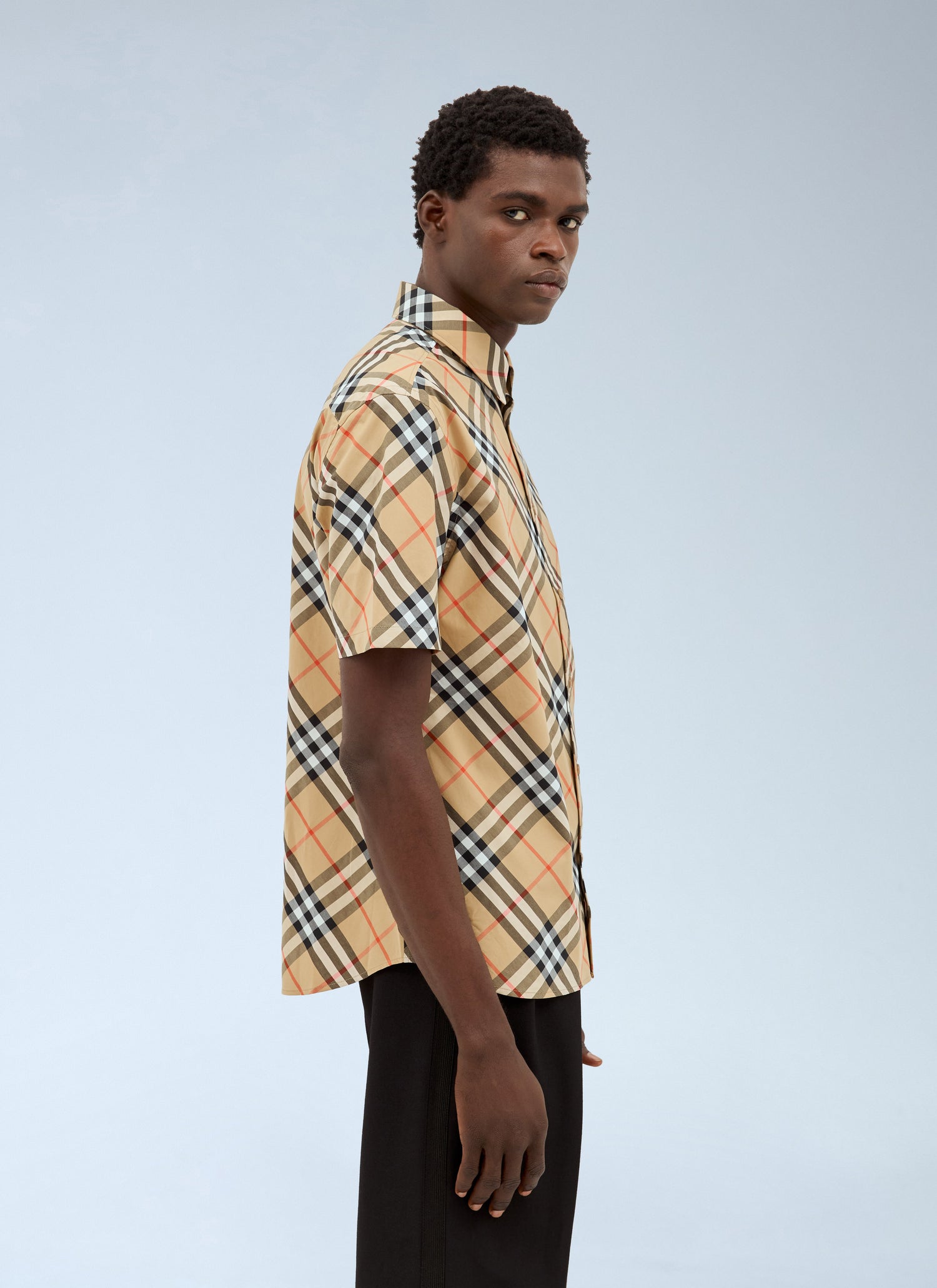 Burberry Men Check Poplin Shirt by Luosophy